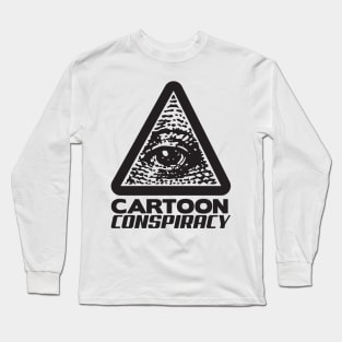 CARTOON CONSPIRACY BLACK Long Sleeve T-Shirt